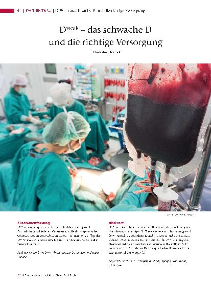 Vorschauseite 1: Schwach – das schwache D und die richtige Versorgung