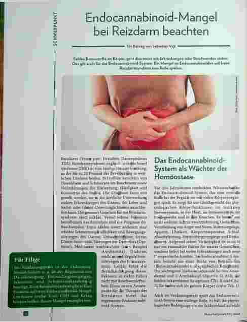 Vorschauseite 1: Endocannabinoid-Mangel bei Reizdarm beachten