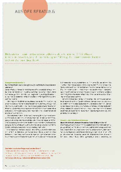 Vorschauseite 1: Aus der Beratung Komplementärmedizin: Darf ich bei Kinderwunsch komplementärmedizinische Anwendungen anbieten?