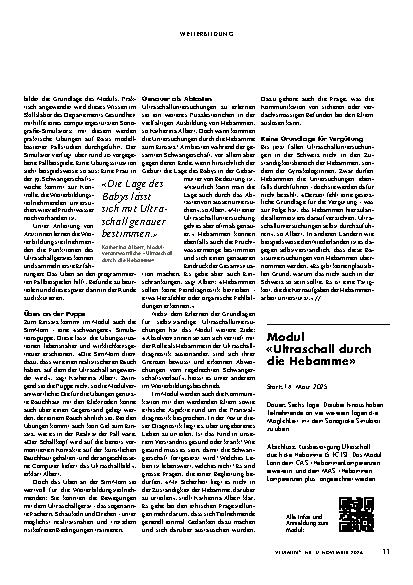 Vorschauseite 2: Ultraschall: wertvolles Werkzeug für Hebammen
