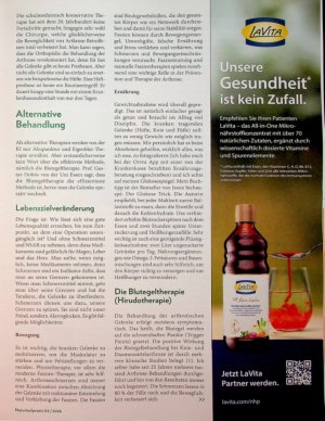 Vorschauseite 2: Sauger im Einsatz Blutegeltherapie bei Arthrose