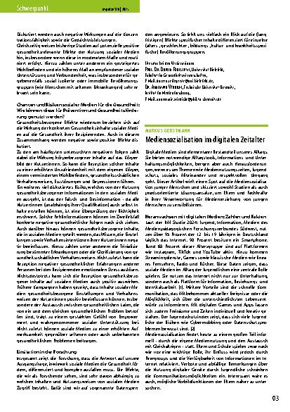 Vorschauseite 2: Soziale Medien als Gesundheitsförderer mit Chancen und Risiken
