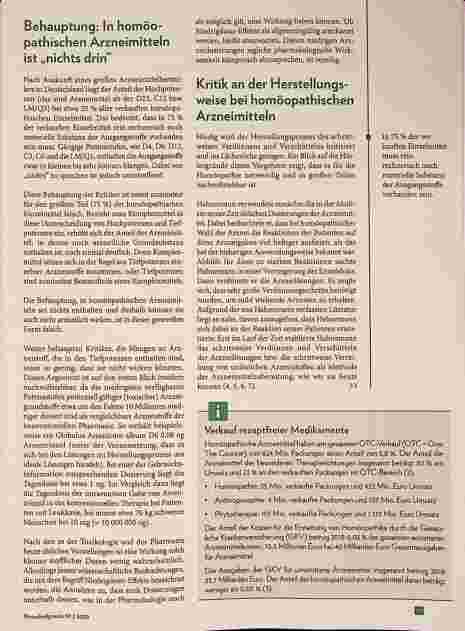 Vorschauseite 2: Homöopathiekritik - ein Faktencheck