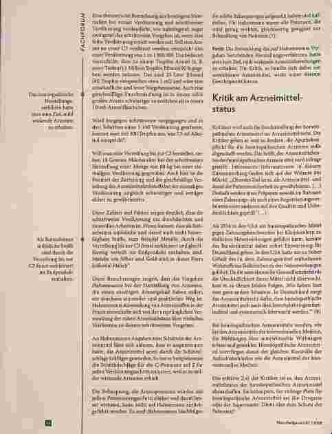 Vorschauseite 3: Homöopathiekritik - ein Faktencheck