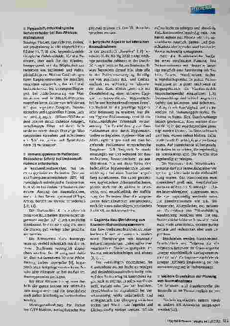 Vorschauseite 4: Hilfe - unser Krankenhaus wird umgebaut. Die Rolle der Hygiene im Management umfassender Baumaßnahmen bei vollem Regelbetrieb. Ein Erfahrungsbericht.
