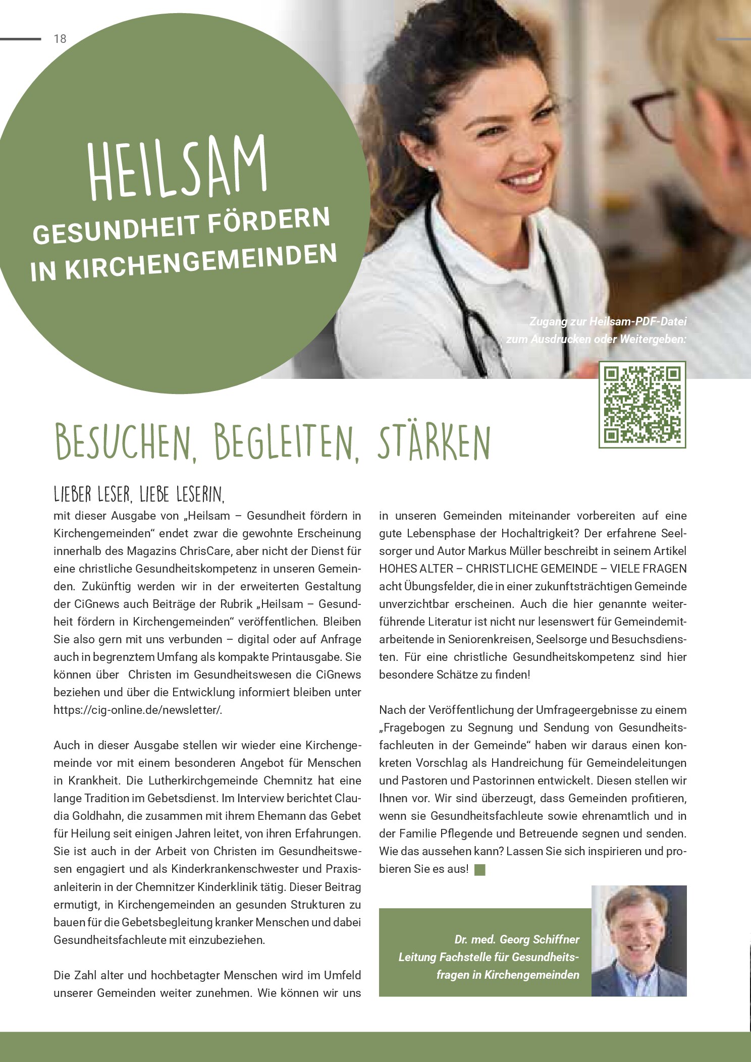 Vorschauseite 1: Heilsam – Gesundheit fördern in Kirchengemeinden