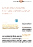 Vorschauseite 1: BECKENBODENSCHÄDEN – SPÄTFOLGEN NACH VAGINALEN GEBURTEN