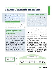 Vorschauseite 1: Ein starkes Signal für die Zukunft