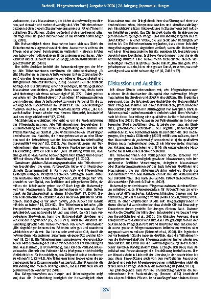 Vorschauseite 5: Wie beschreiben Pflegefachpersonen notwendige Pflegemaßnahmen? Eine qualitative Studie in einem Deutschschweizer Akutspital.