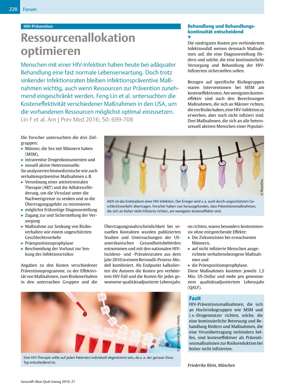 Vorschauseite 1: HIV-Prävention ? Ressourcenallokation optimieren
