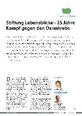 Vorschauseite 1: Stiftung Lebensblicke - 25 Jahre Kampf gegen den Darmkrebs