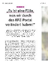 Vorschauseite 1: „Es ist eine Fülle, was wir durch das KPZ-Portal verändert haben!”