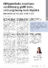 Vorschauseite 1: Obligatorische Anschlussversicherung greift trotz Leistungsbezug nach AsylbLG.