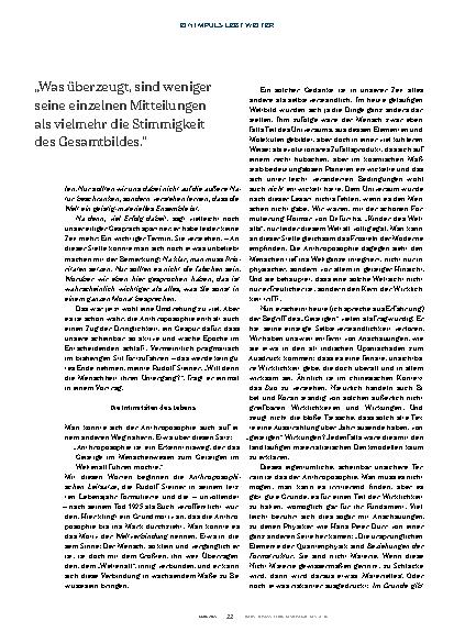 Vorschauseite 2: Die Weltbeleuchtungsfähigkeit der Anthroposophie