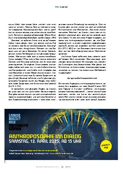 Vorschauseite 3: Die Weltbeleuchtungsfähigkeit der Anthroposophie