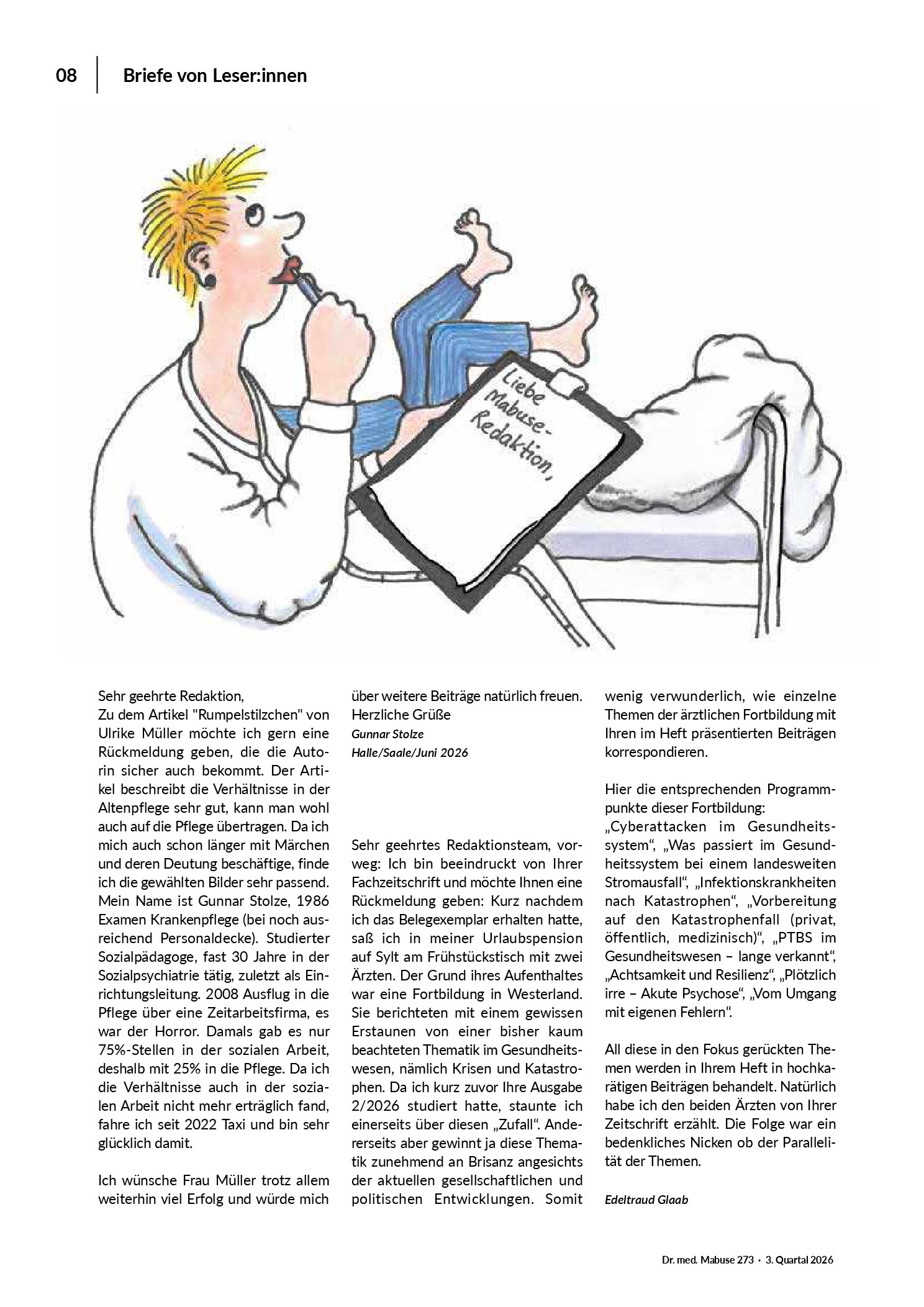 Vorschau: Briefe von Leser: innen
