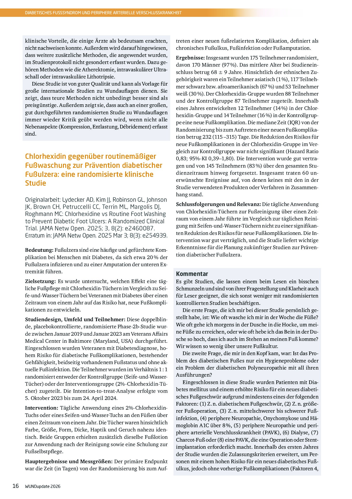 Vorschauseite 3: Diabetisches Fußsyndrom und periphere arterielle Verschlusskrankheit