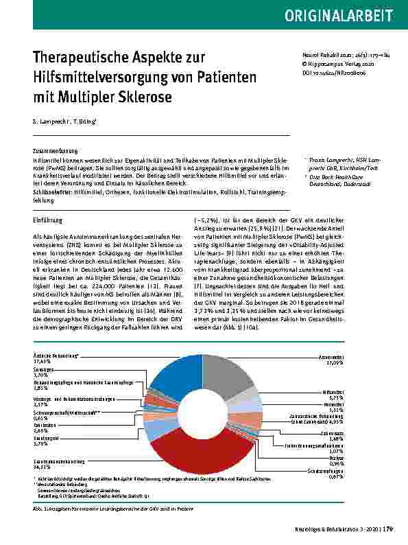 Vorschauseite 1: Therapeutische Aspekte zur Hilfsmittelversorgung von Patienten mit Multipler Sklerose