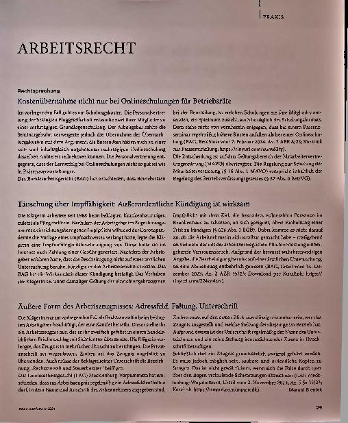 Vorschauseite 1: Arbeitsrecht