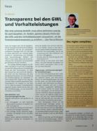Vorschauseite 1: Transparenz bei den GWL und Vorhalteleistungen