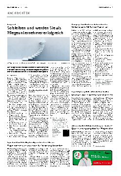 Vorschauseite 1: So bleiben und werden Sie als Pflegeunternehmer erfolgreich.