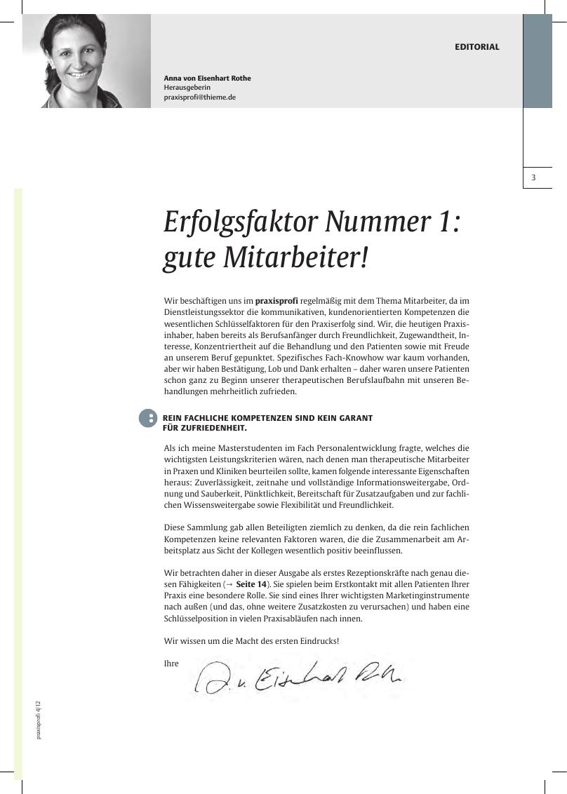 Vorschauseite 1: Erfolgsfaktor Nummer 1: gute Mitarbeiter!