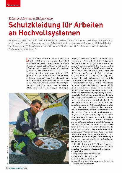 Vorschauseite 1: Schutzkleidung für Arbeiten an Hochvolt-Systemen
