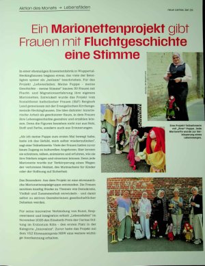 Vorschauseite 1: Ein Marionettenprljekt gibt Frauen mit Fluchtgeschichte eine Stimme