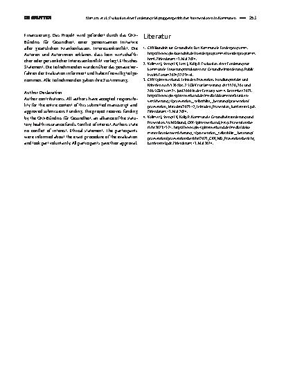 Vorschauseite 4: Evaluation einer Förderung zielgruppenspezifischer Interventionen in Kommunen