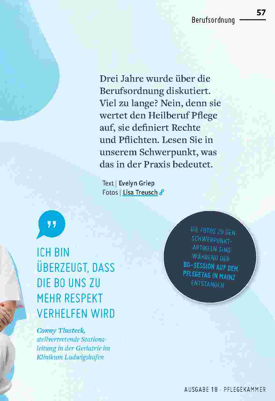 Vorschauseite 2: BERUFSORDNUNG: DAS NEUE SELBSTBEWUSSTSEIN