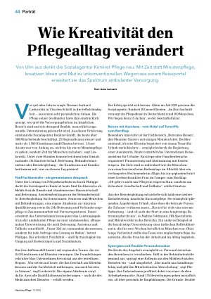 Vorschauseite 1: Wie Kreativität den Pflegealltag verändert