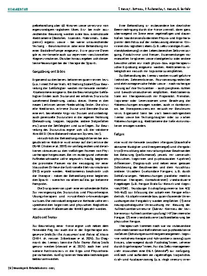 Vorschauseite 2: Living Guideline: Die neue Leitlinie der DGN zur Multiplen Sklerose – Kommentar zu den rehabilitationsrelevanten Kapiteln C, E und H