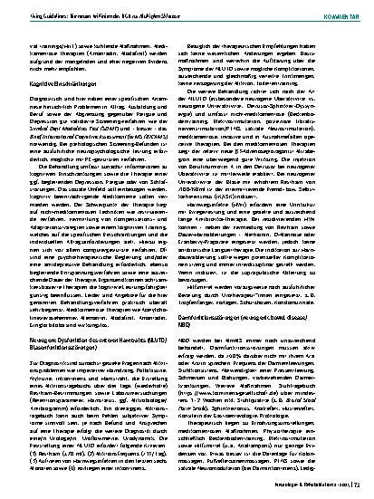 Vorschauseite 3: Living Guideline: Die neue Leitlinie der DGN zur Multiplen Sklerose – Kommentar zu den rehabilitationsrelevanten Kapiteln C, E und H