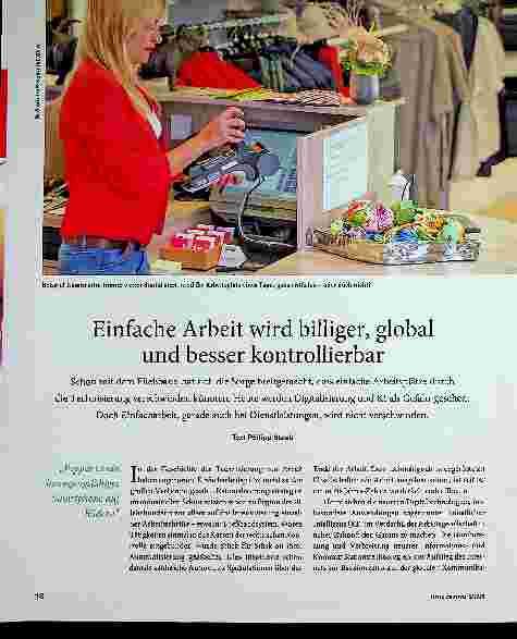 Vorschauseite 1: Einfache Arbeit wird billiger, global und besser kontrollierbar.