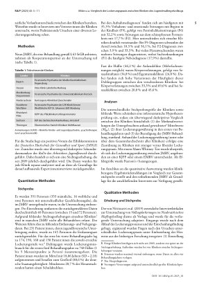 Vorschauseite 3: Vergleich der Lockerungspraxis zwischen Kliniken des Jugendmaßregelvollzugs – eine Mixed-Methods-Studie