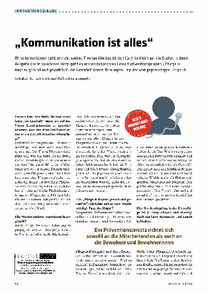 Vorschauseite 1: "Kommunikation ist alles."
