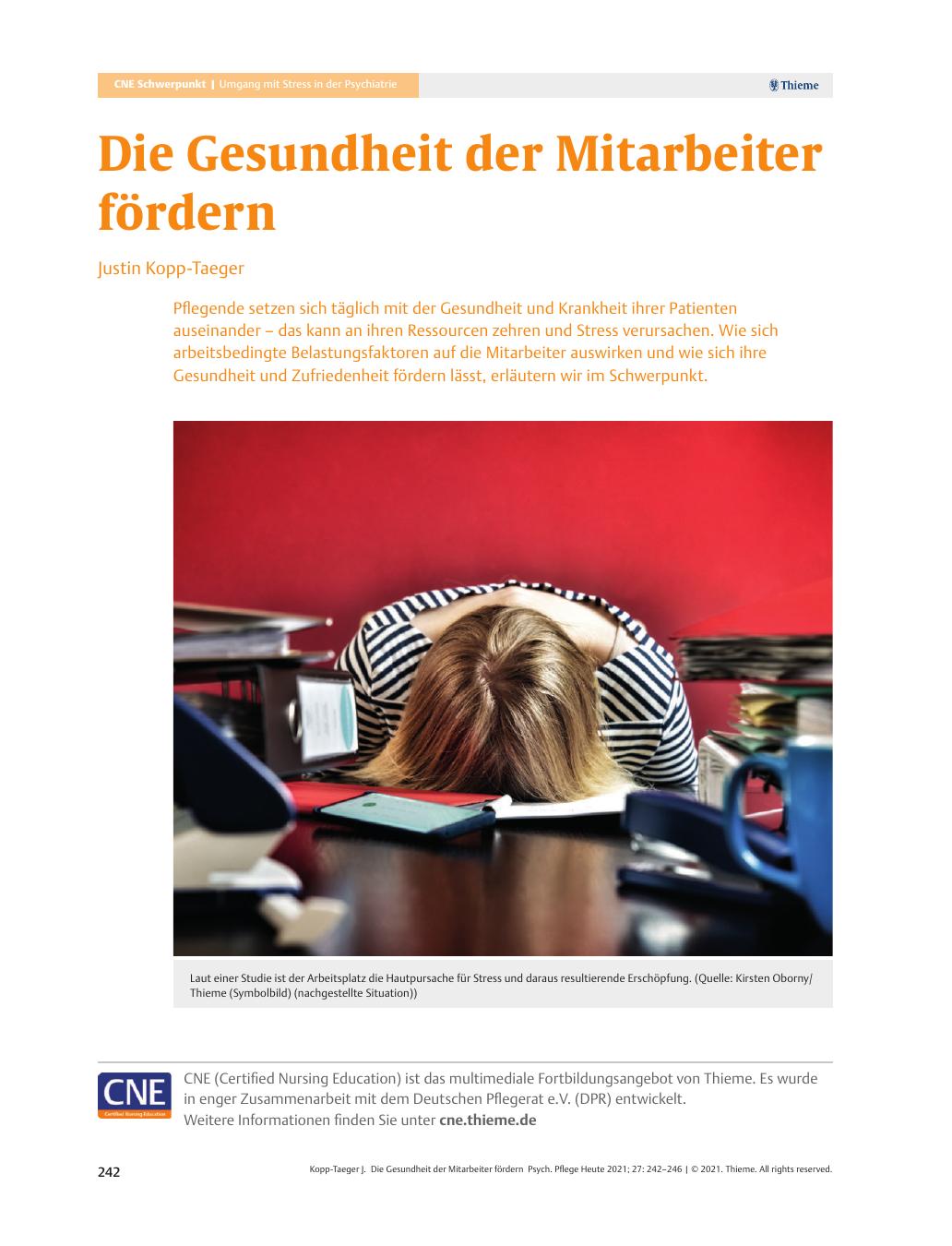 Vorschauseite 1: Die Gesundheit der Mitarbeiter fördern