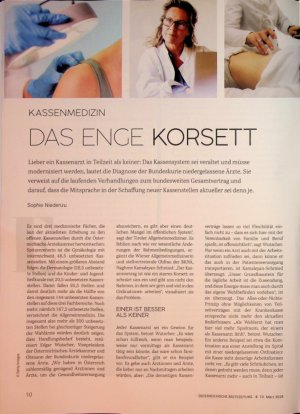 Vorschauseite 1: Kassenmedizin Das enge Korsett