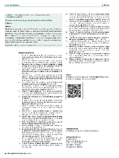 Vorschauseite 4: Persönlicher Musikgebrauch von Parkinson-Patienten beim Gehen