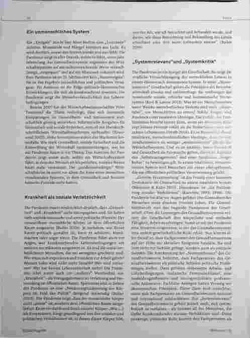 Vorschauseite 2: Die Pandemie als Spiegel der Gesellschaft