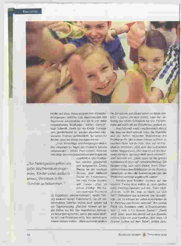Vorschauseite 2: Selbstbestimmung wird im DRK-Hort Neustadt großgeschrieben.