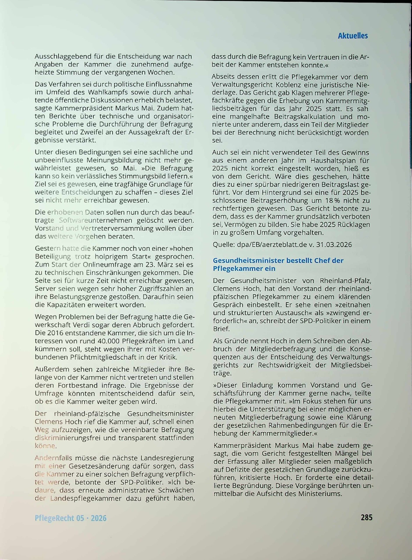 Vorschauseite 2: Aktuelles. Teilhabe bei Pflegebedarf