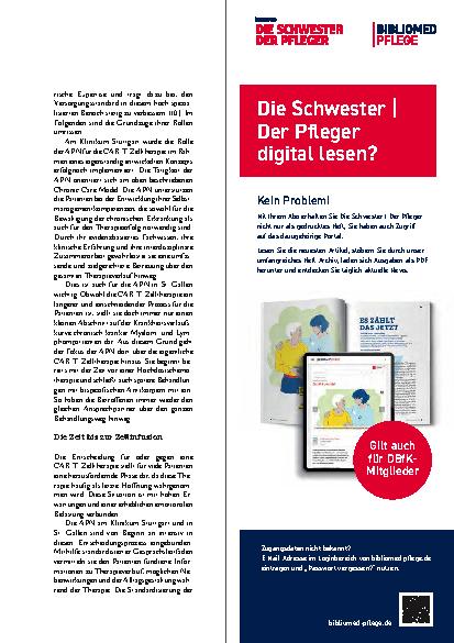 Vorschauseite 6: Die Rolle der Pflege bei der CAR-T-Zelltherapie
