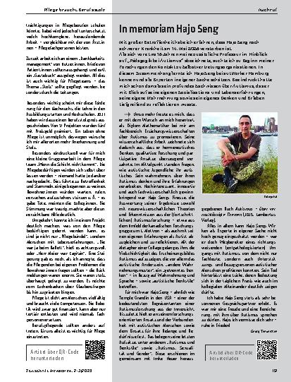 Vorschauseite 3: Pflege braucht Berufsstolz