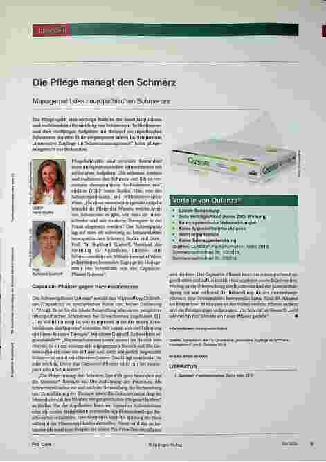 Vorschauseite 1: Die Pflege managt das Schmerzmanagement des neuropathischen Schmerzes.