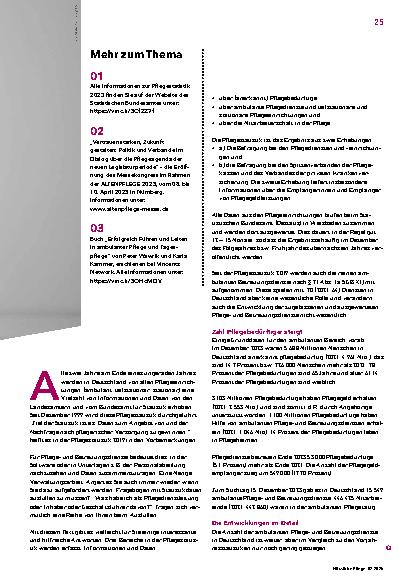 Vorschauseite 2: Status Quo ambulante Pflege