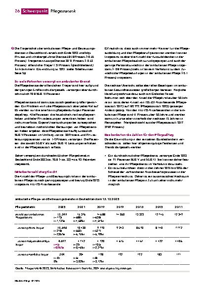 Vorschauseite 3: Status Quo ambulante Pflege