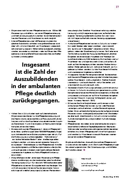Vorschauseite 4: Status Quo ambulante Pflege