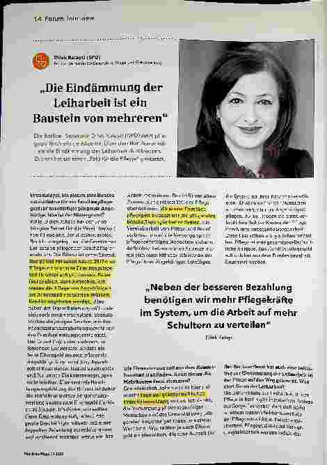Vorschauseite 1: „Die Eindämmung der Leiharbeit ist ein Baustein von mehreren."