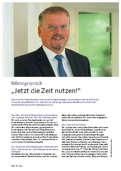 Vorschauseite 1: Bilanzgespräch „Jetzt die Zeit nutzen!“